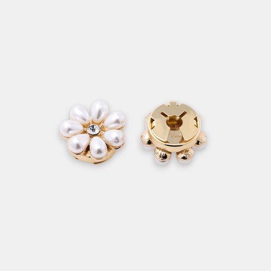 Maya Button Cover Set – Seven-Pearl Botanical Bloom for Everyday Elegance