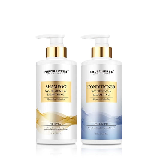 Neutriherbs Hair Wash Set, Shampoo and Conditioner for Frizzy, Dry Hair