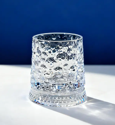 Luxury 360° Spinning Crystal Glass – Star-Cut Stress Relief Whiskey & Wine Glass, Elegant European Barware Gift，Rotating Glass Cup Spinning Glass Cup